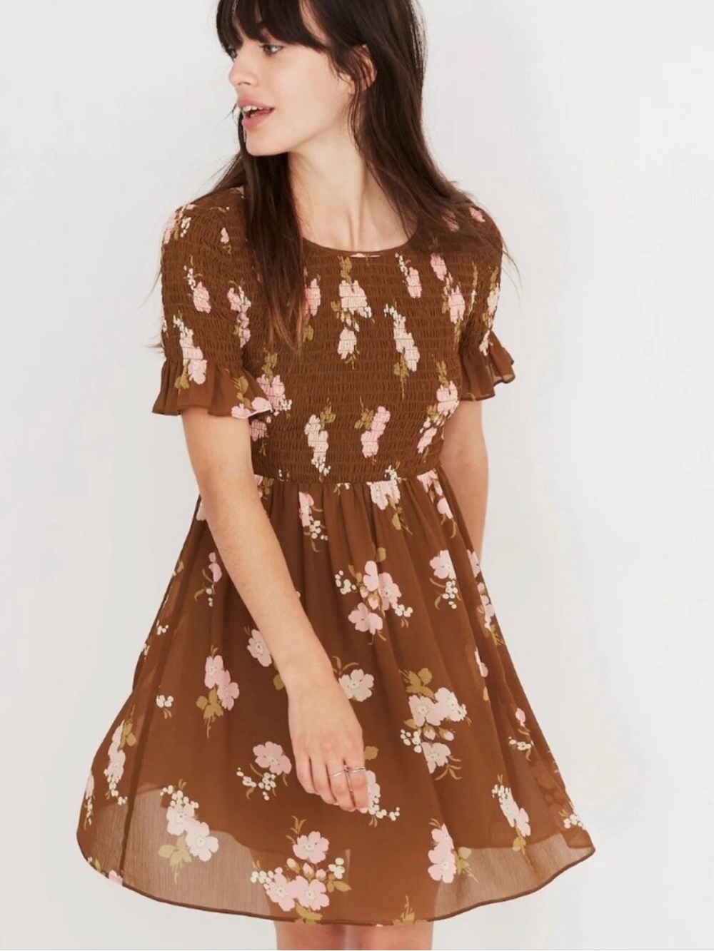 Madewell Smocked-Top Dress in Retro Bouquet
